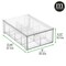 mDesign Stackable Kitchen Storage Bin Box with Pull-Out Drawer - Clear